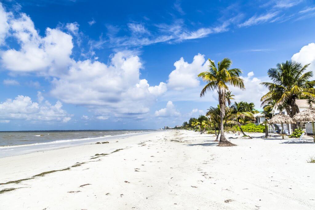 beautiful beach at Fort Myers in america